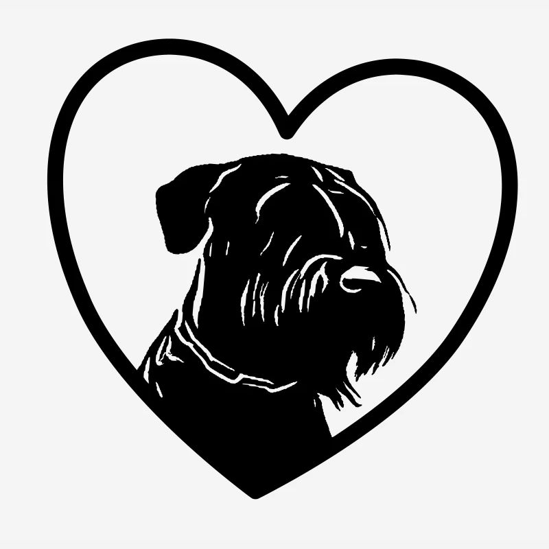 Amour de Schnauzer / cadeau de chien Schnauzer géant