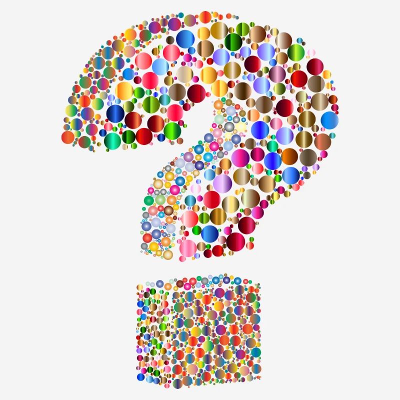 Rainbow colored question mark