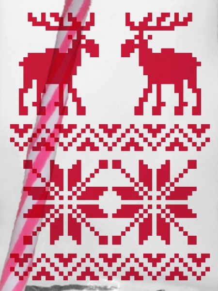 Elch-Muster-Weihnachtspullover