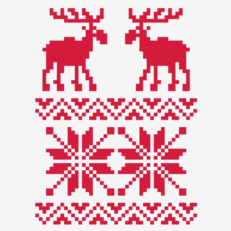 Moose Pattern Christmas Sweater