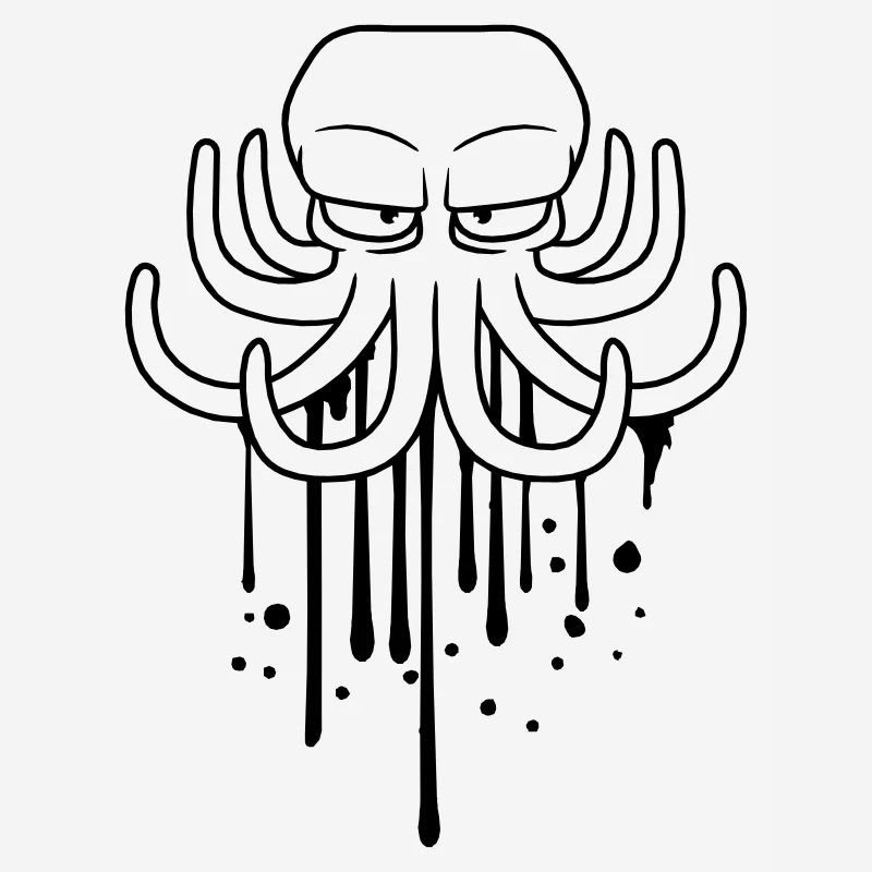 color graffiti ink drops spray boeser octopus