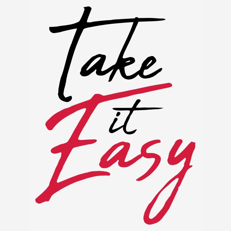ruhig cool take it easy logo design text chill ein