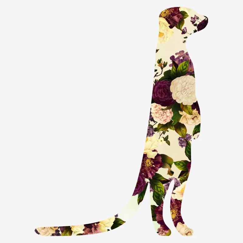 Erdmännchen Blüten Floral Blumenmuster Geschenk
