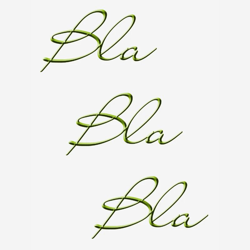 Bla Bla Dreifach Grüner Script