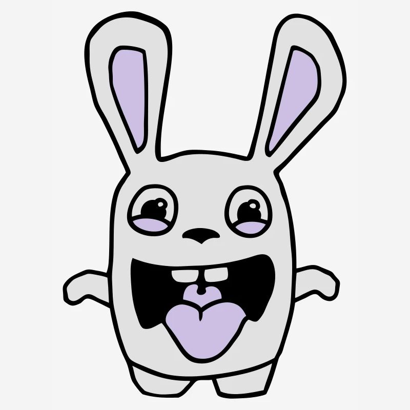 drawing cute rabbit stupid comic style cartoon fun