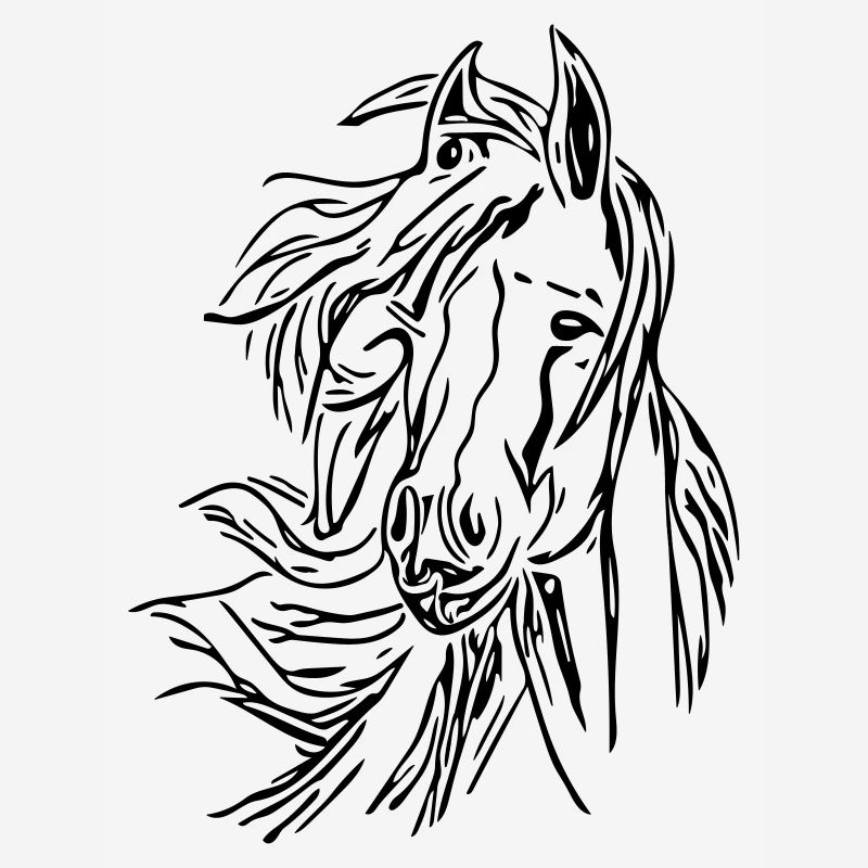 Cheval - tête vecteur