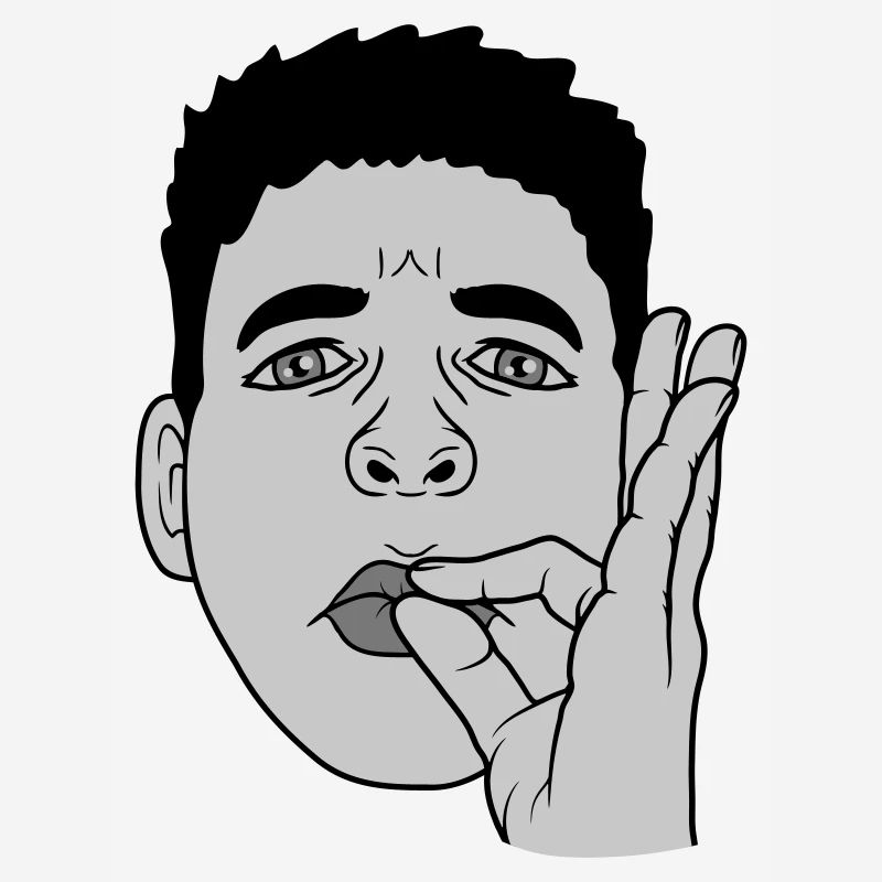Bouche baiser main geste visage