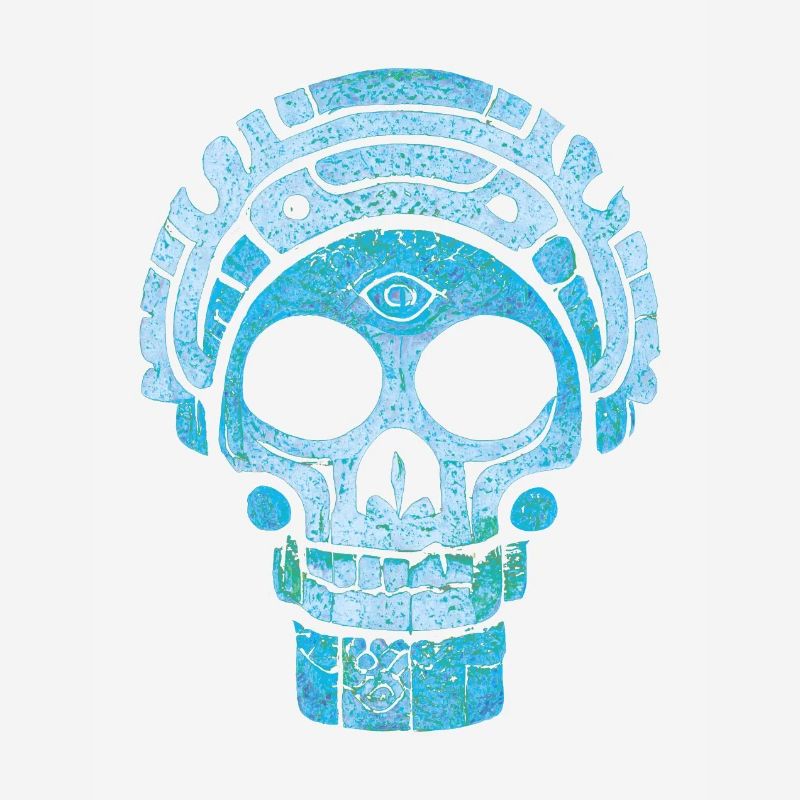 Blauer Maya-Schädel