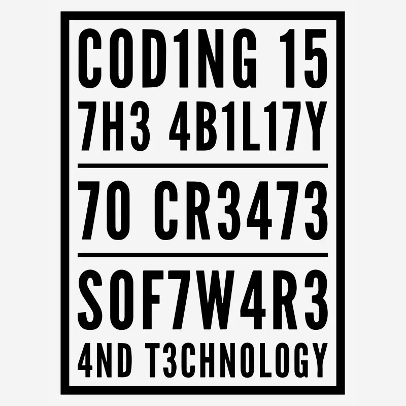 Programmation Coden L337 Leetspeak Saying