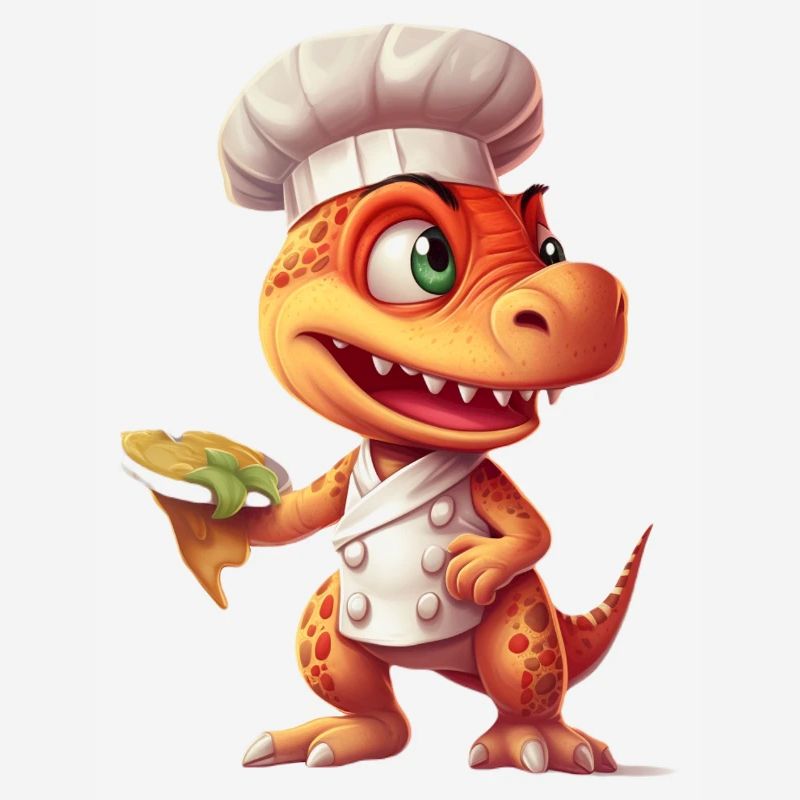 Mignon bébé Velociraptor Chef