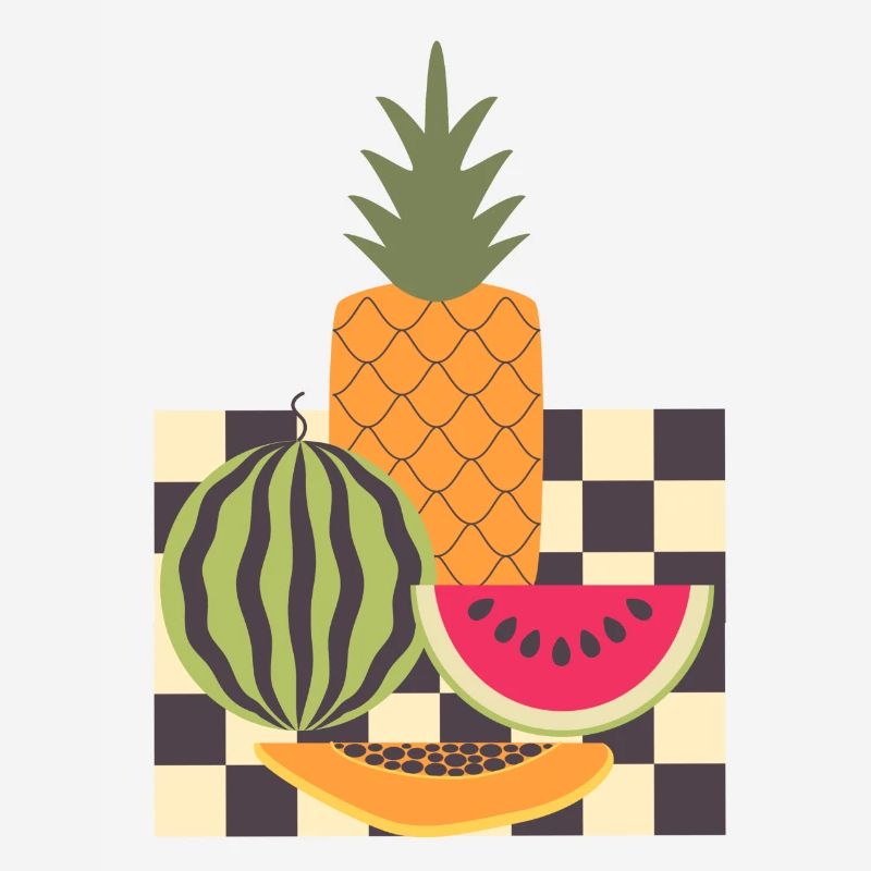 Fruit abstrait et géométrie