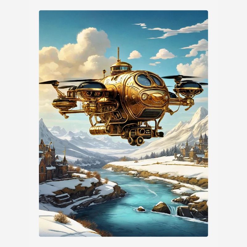 Steampunk Winter Landscape Drone 1.2