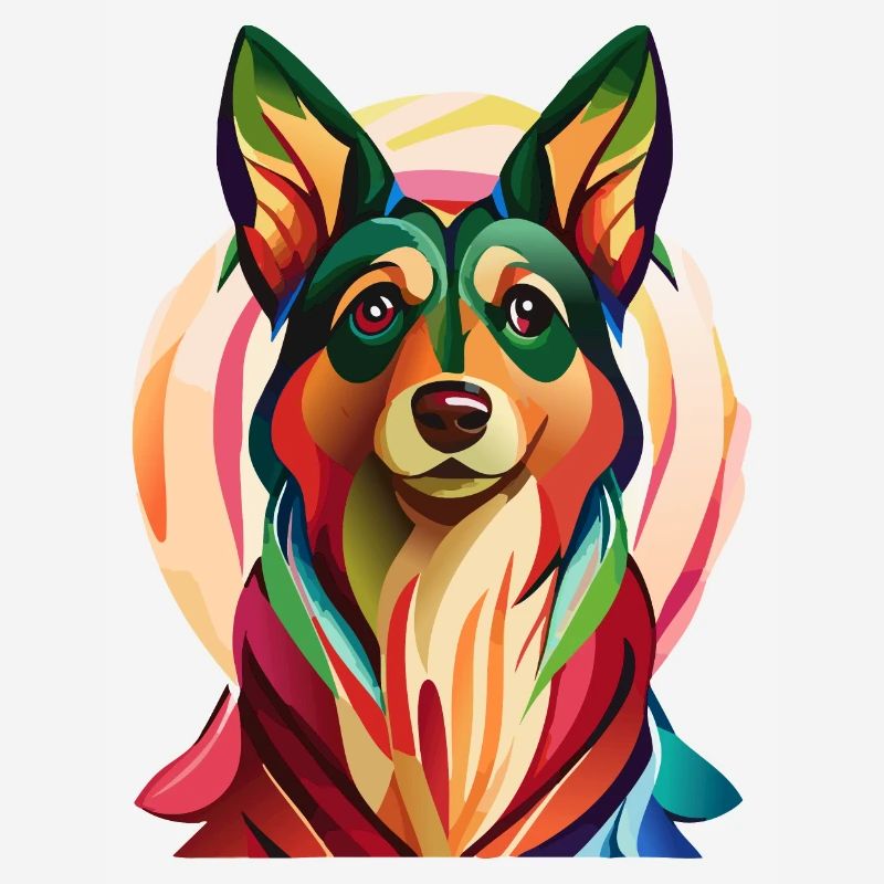 Farbklecks Schäferhund
