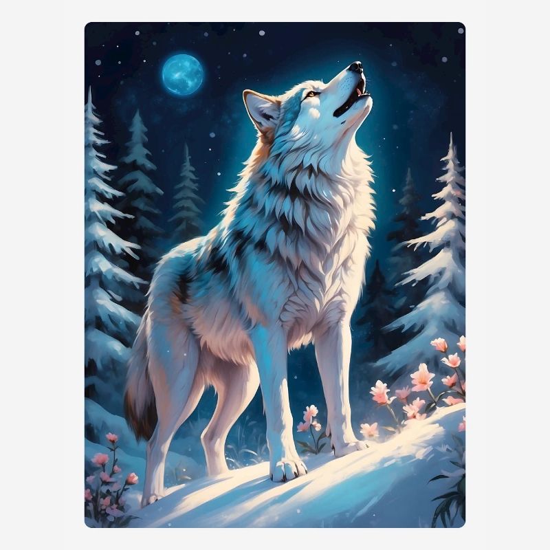 Winterlandschaft Wolf 1.2
