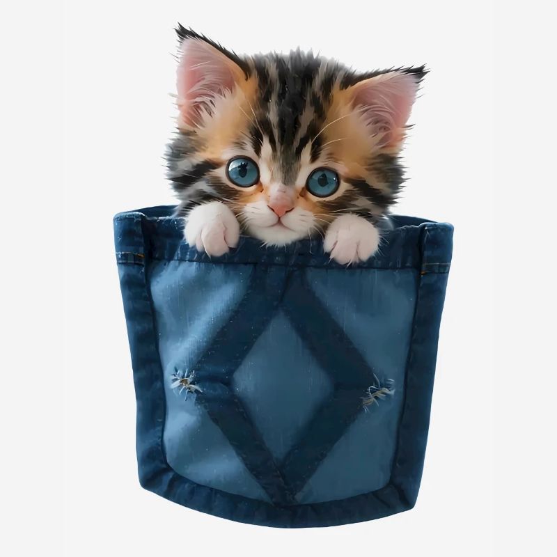 Cat in bag cute kitten