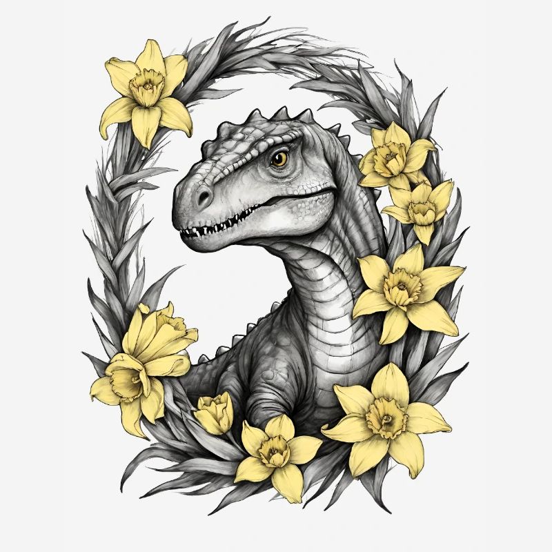 Trex Dinosaur Daffodils