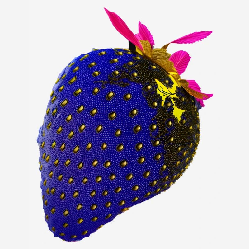 Erdbeere, technisch, Hightech, illustration