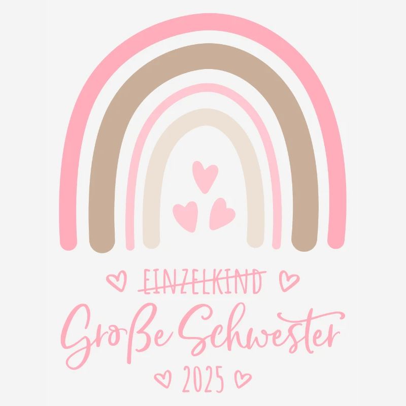 Boho Regenbogen Einzelkind Große Schwester 2025