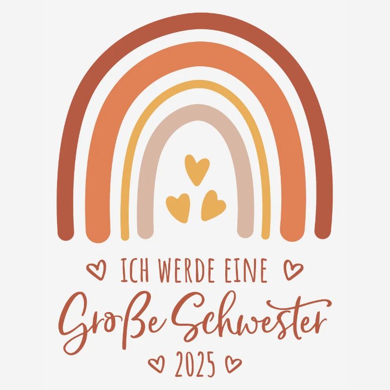 Ich werde eine große Schwester 2025 Regenbogen