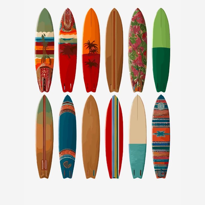 Conception de surfeur coloré pour la mode de plage