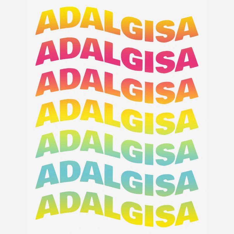 Adalgisa tshirt text wave effect t-shirt-