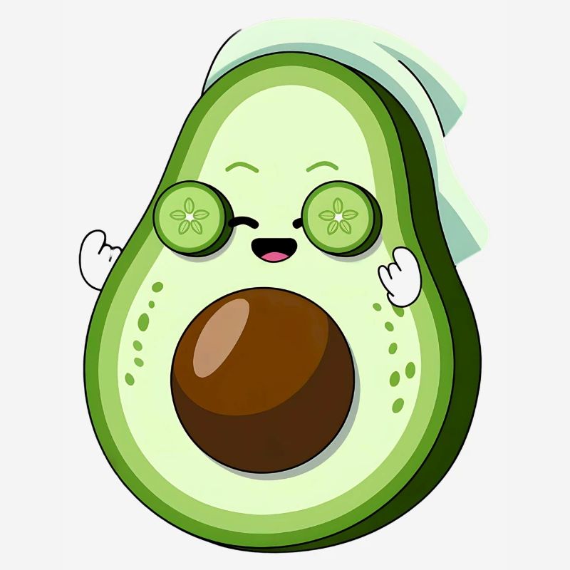 Journée au spa à l’avocat avec tranches de concombre