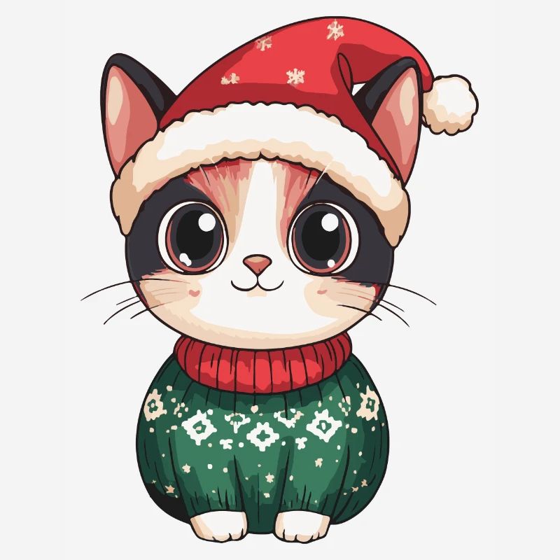 Bande dessinée de Noël de chat