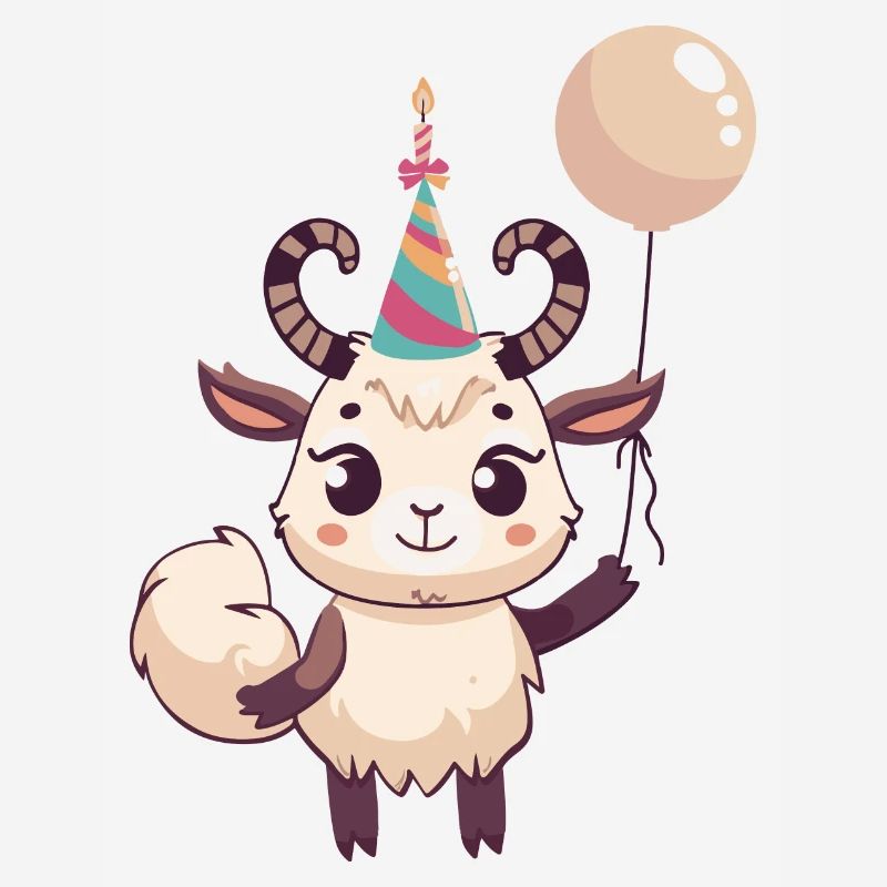 Mountain Goat Birthday Comic Cute