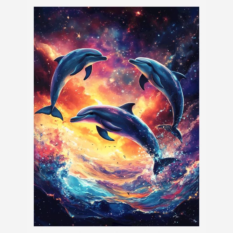 Dauphin Océan Galaxie Espace Dauphins de l’espace