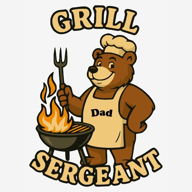 Grill Sergeant Funny BBQ Dad Design
