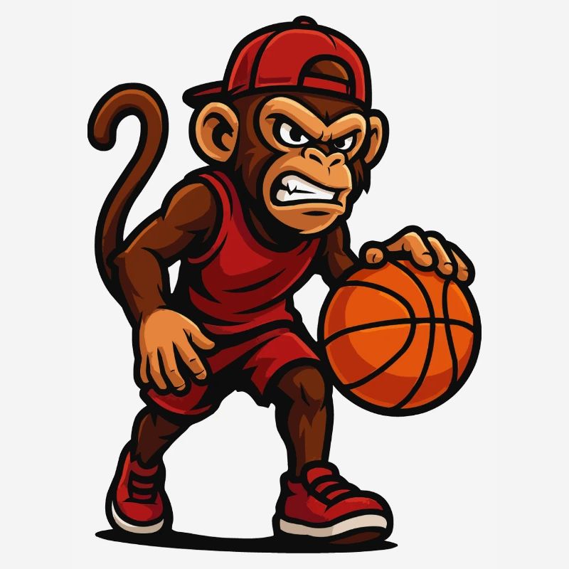 Monkey Comic Basketball