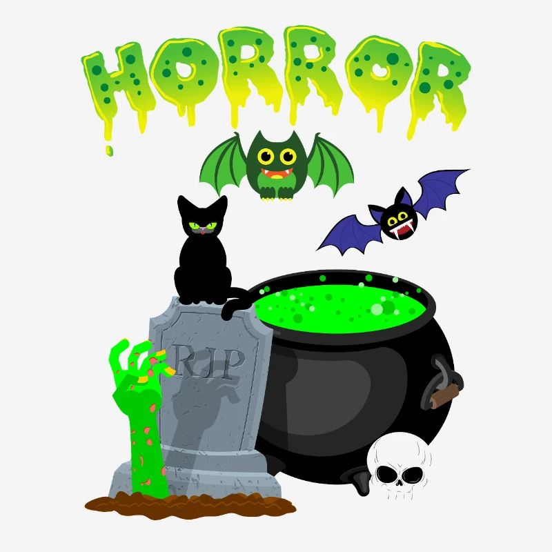 Green Witch's Cauldron Spooky Night