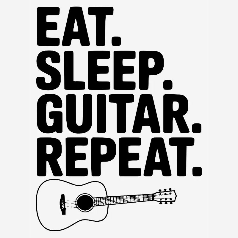 Manger. Dormir. Guitare. Répéter.