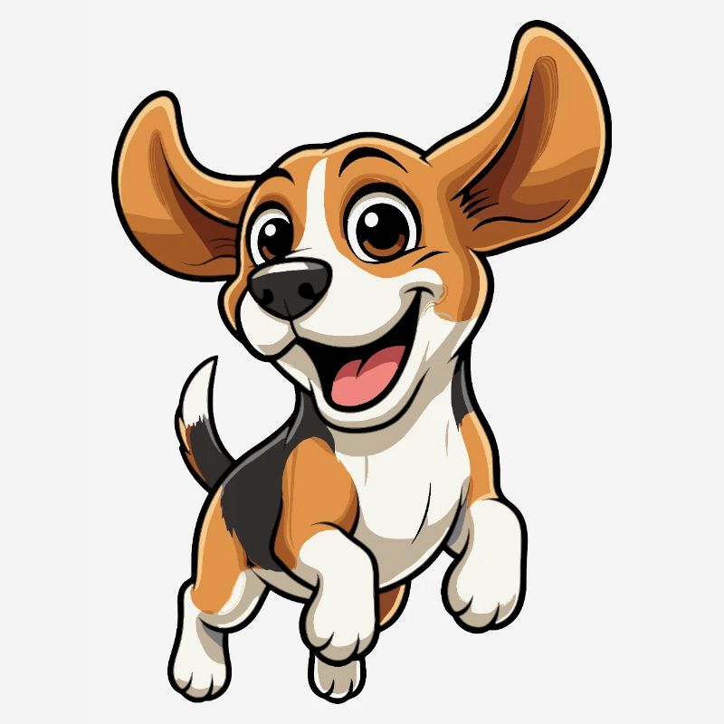 Joyeux saut de beagle
