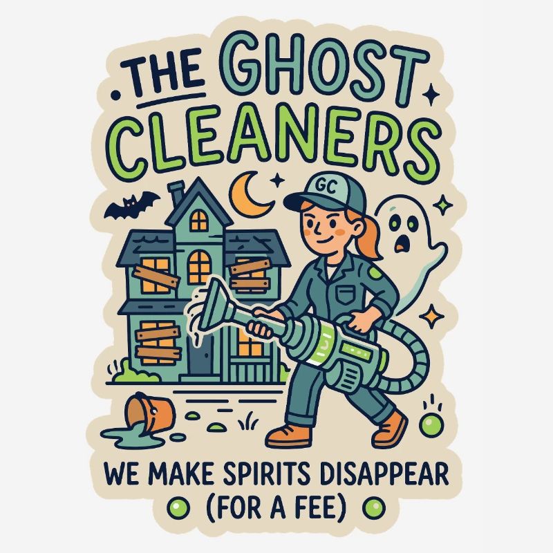 Ghost Cleaner Ghost Hunter Humor