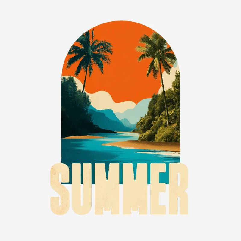 Plage tropicale d’été