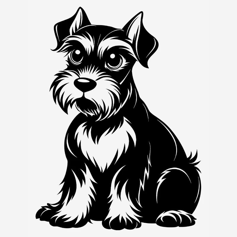 Ligne noire Schnauzer