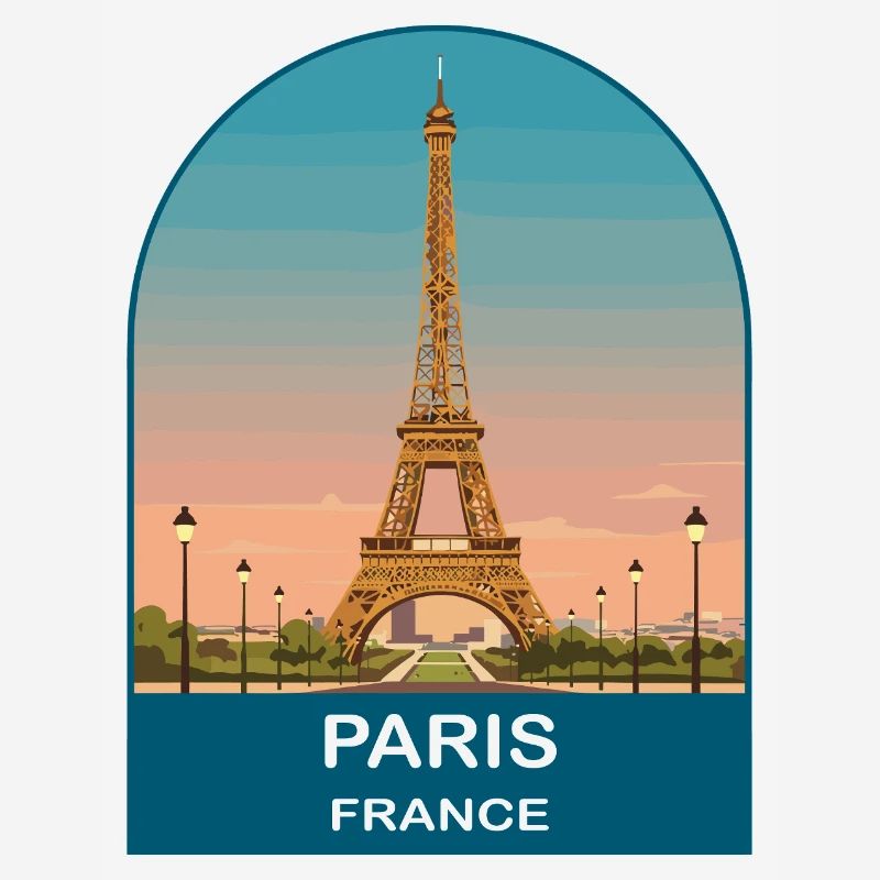 Paris, Frankreich Eiffelturm Vintage-Reiseplakat
