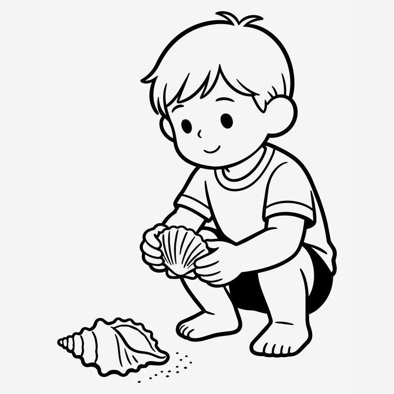 beach child cute