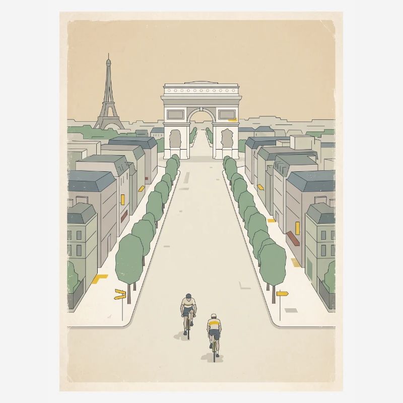 Arrivée à Paris — Souvenir du cyclisme