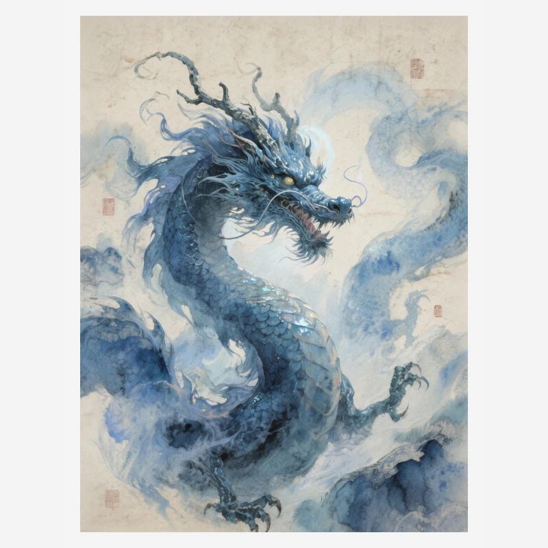 Die himmlische Apotheose: Blauer Drache – Unendlichkeit