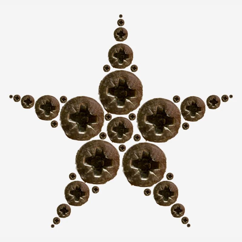 Étoile faite de vis