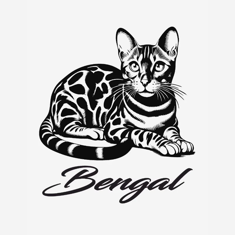 Conception de chat Bengal - sauvage, belle et unique