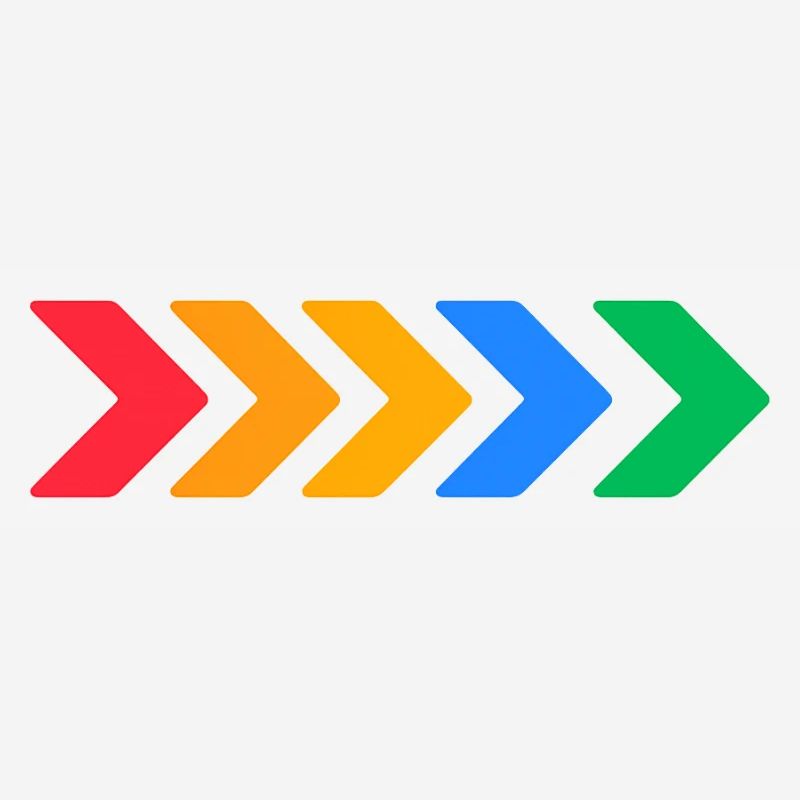 Flèches colorées - Progrès en cinq couleurs