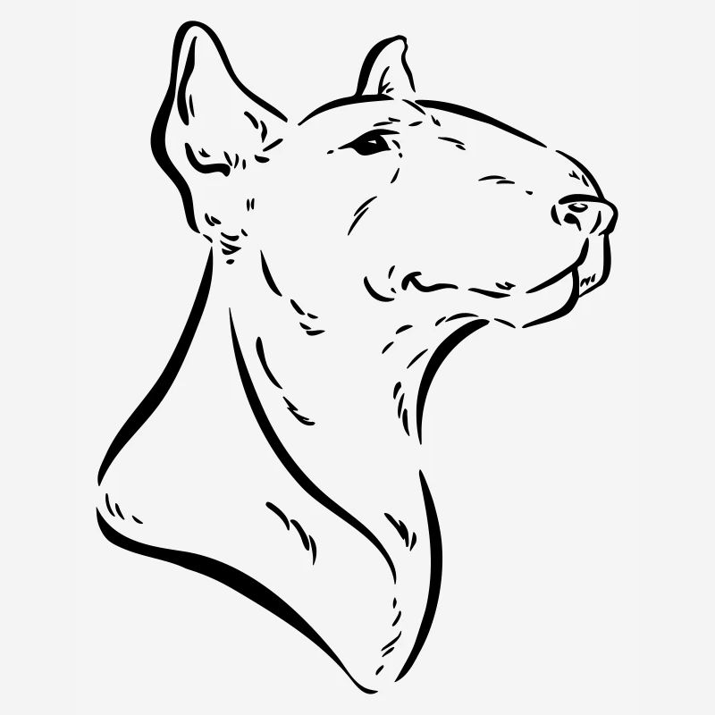 Bull terrier white customizable terrier