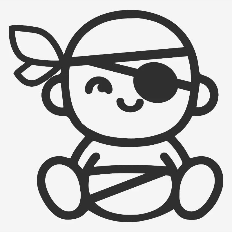 Bébé Pirate - gris