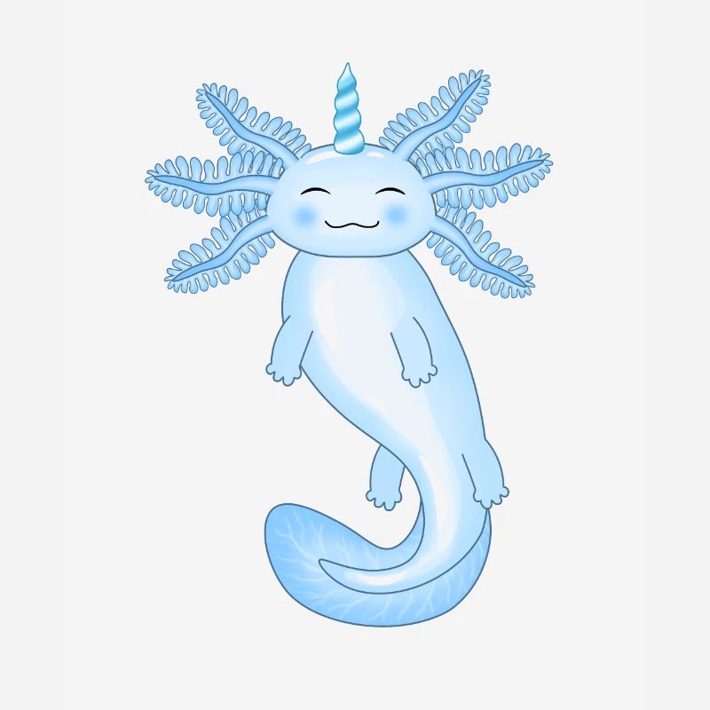 Blauer Axolotl