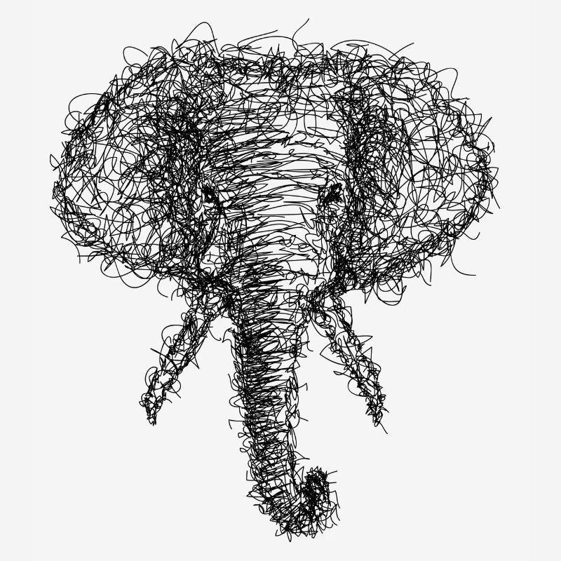 Elephant scribbling
