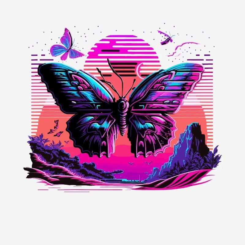 Papillon en Technicolor Dream