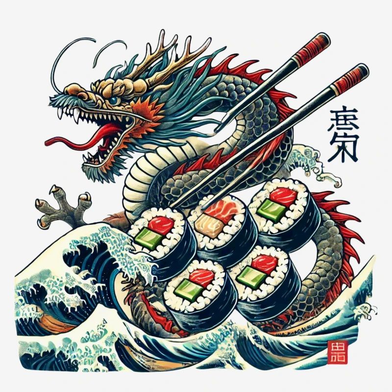 Dragon Sushi Géant Unique et Original